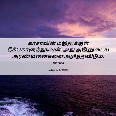 Picture 06 - ஆமோஸ் 1:7 TAMIRV - காசாவின் - Bible Verse Picture