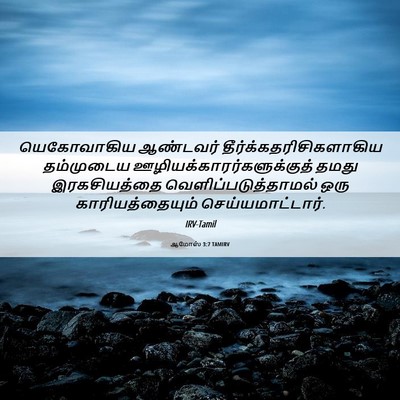 Picture 06 - ஆமோஸ் 3:7 TAMIRV - யெகோவாகிய ஆண்டவர் - Bible Verse Picture