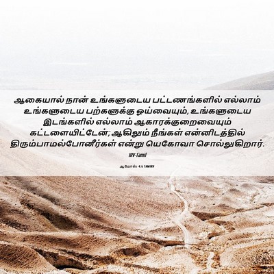 Picture 06 - ஆமோஸ் 4:6 TAMIRV - ஆகையால் நான் - Bible Verse Picture