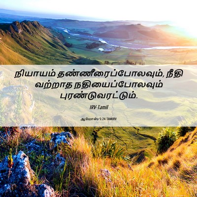 Picture 06 - ஆமோஸ் 5:24 TAMIRV - நியாயம் - Bible Verse Picture
