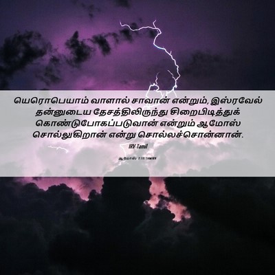 Picture 06 - ஆமோஸ் 7:11 TAMIRV - யெரொபெயாம் வாளால் - Bible Verse Picture