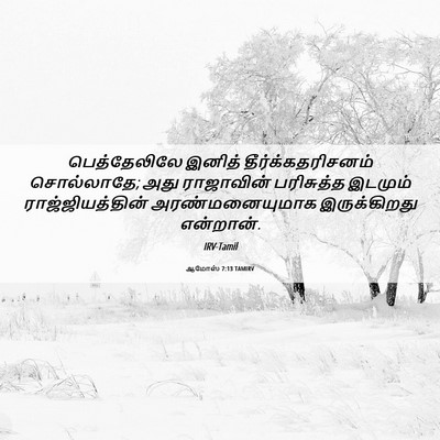 Picture 06 - ஆமோஸ் 7:13 TAMIRV - பெத்தேலிலே இனித் - Bible Verse Picture