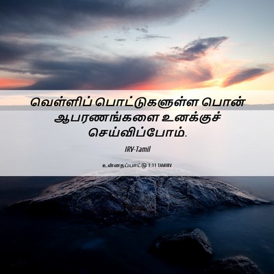 Picture 06 - உன்னதப்பாட்டு 1:11 TAMIRV - வெள்ளிப் - Bible Verse Picture