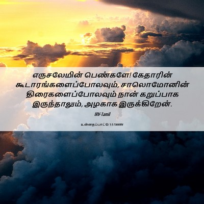 Picture 06 - உன்னதப்பாட்டு 1:5 TAMIRV - எருசலேமின் - Bible Verse Picture