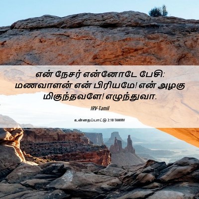 Picture 06 - உன்னதப்பாட்டு 2:10 TAMIRV - என் நேசர் என்னோடே - Bible Verse Picture