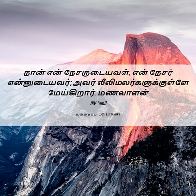 Picture 06 - உன்னதப்பாட்டு 6:3 TAMIRV - நான் என் - Bible Verse Picture
