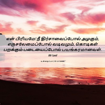 Picture 06 - உன்னதப்பாட்டு 6:4 TAMIRV - என் பிரியமே! நீ - Bible Verse Picture