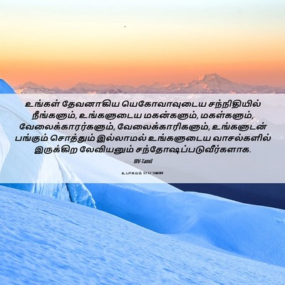 Picture 06 - உபாகமம் 12:12 TAMIRV - உங்கள் தேவனாகிய - Bible Verse Picture
