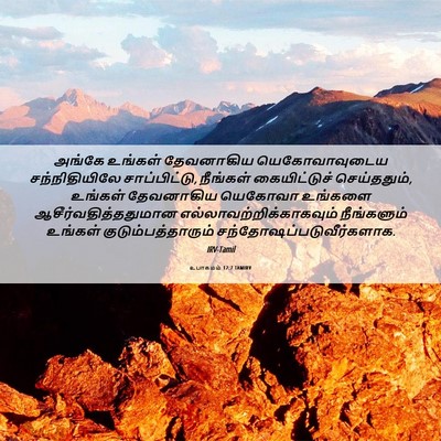 Picture 06 - உபாகமம் 12:7 TAMIRV - அங்கே உங்கள் - Bible Verse Picture