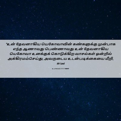 Picture 06 - உபாகமம் 17:2 TAMIRV - “உன் தேவனாகிய - Bible Verse Picture