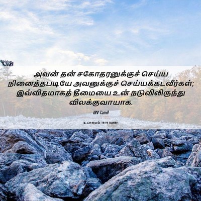 Picture 06 - உபாகமம் 19:19 TAMIRV - அவன் தன் - Bible Verse Picture