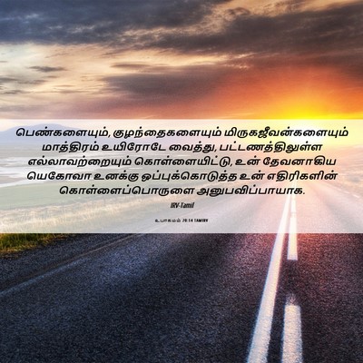 Picture 06 - உபாகமம் 20:14 TAMIRV - பெண்களையும், - Bible Verse Picture