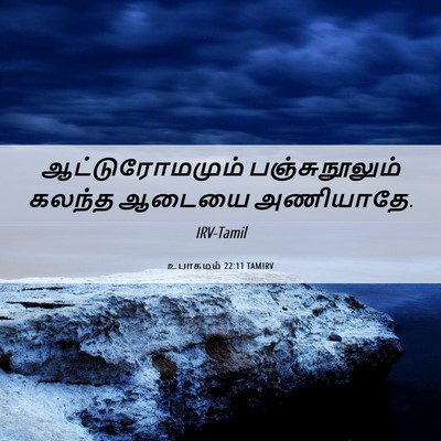 Picture 06 - உபாகமம் 22:11 TAMIRV - ஆட்டுரோமமும் - Bible Verse Picture