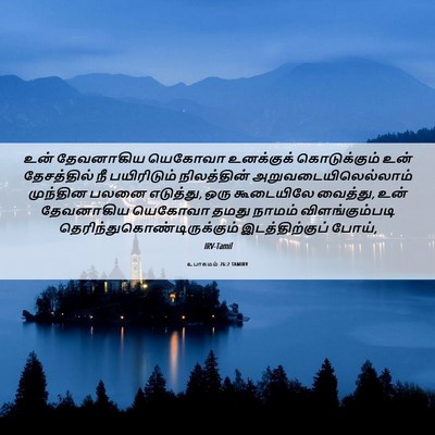 Picture 06 - உபாகமம் 26:2 TAMIRV - உன் தேவனாகிய - Bible Verse Picture