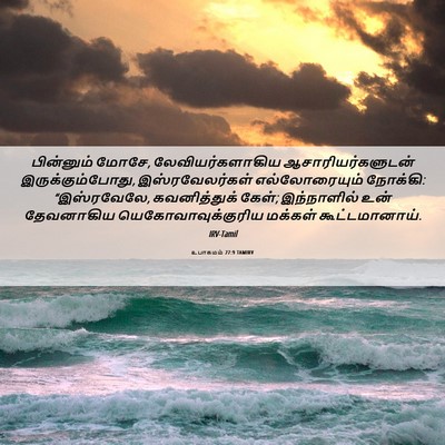 Picture 06 - உபாகமம் 27:9 TAMIRV - பின்னும் மோசே, - Bible Verse Picture