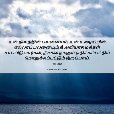 Picture 06 - உபாகமம் 28:33 TAMIRV - உன் நிலத்தின் - Bible Verse Picture