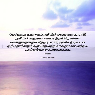 Picture 06 - உபாகமம் 28:64 TAMIRV - யெகோவா உன்னைப் - Bible Verse Picture