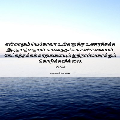 Picture 06 - உபாகமம் 29:4 TAMIRV - என்றாலும் யெகோவா - Bible Verse Picture