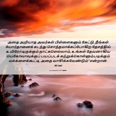 Picture 06 - உபாகமம் 31:13 TAMIRV - அதை அறியாத - Bible Verse Picture