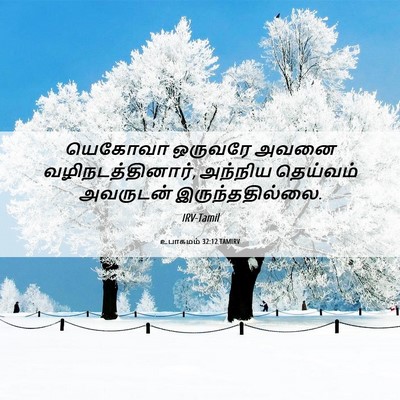 Picture 06 - உபாகமம் 32:12 TAMIRV - யெகோவா ஒருவரே - Bible Verse Picture