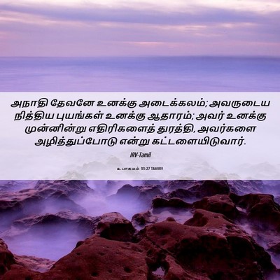 Picture 06 - உபாகமம் 33:27 TAMIRV - அநாதி தேவனே - Bible Verse Picture