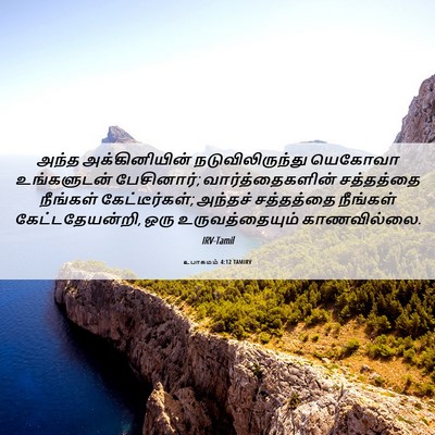 Picture 06 - உபாகமம் 4:12 TAMIRV - அந்த அக்கினியின் - Bible Verse Picture