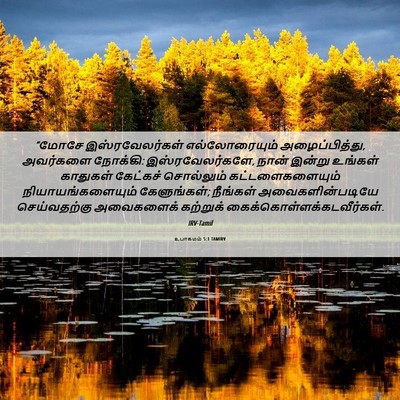 Picture 06 - உபாகமம் 5:1 TAMIRV - “மோசே - Bible Verse Picture