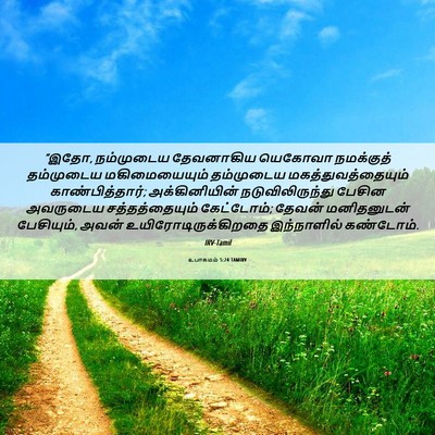 Picture 06 - உபாகமம் 5:24 TAMIRV - “இதோ, நம்முடைய - Bible Verse Picture