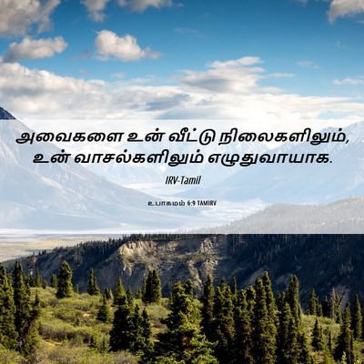 Picture 06 - உபாகமம் 6:9 TAMIRV - அவைகளை உன் வீட்டு - Bible Verse Picture