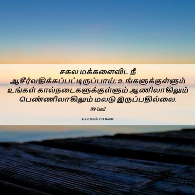 Picture 06 - உபாகமம் 7:14 TAMIRV - சகல மக்களைவிட நீ - Bible Verse Picture