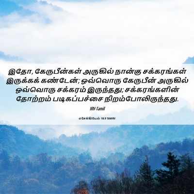 Picture 06 - எசேக்கியேல் 10:9 TAMIRV - இதோ, கேருபீன்கள் - Bible Verse Picture