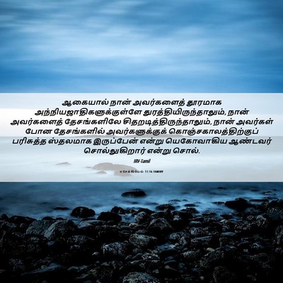 Picture 06 - எசேக்கியேல் 11:16 TAMIRV - ஆகையால் நான் - Bible Verse Picture