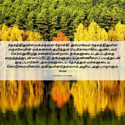 Picture 06 - எசேக்கியேல் 12:19 TAMIRV - தேசத்திலுள்ள - Bible Verse Picture