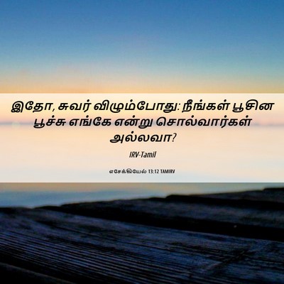Picture 06 - எசேக்கியேல் 13:12 TAMIRV - இதோ, சுவர் - Bible Verse Picture
