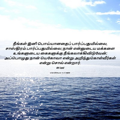 Picture 06 - எசேக்கியேல் 13:23 TAMIRV - நீங்கள் இனி - Bible Verse Picture