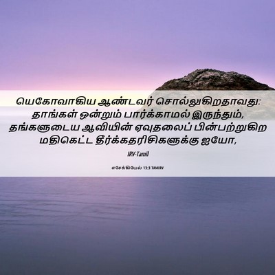 Picture 06 - எசேக்கியேல் 13:3 TAMIRV - யெகோவாகிய ஆண்டவர் - Bible Verse Picture