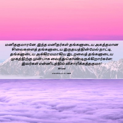 Picture 06 - எசேக்கியேல் 14:3 TAMIRV - மனிதகுமாரனே, இந்த - Bible Verse Picture