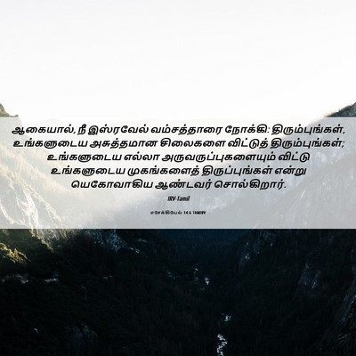 Picture 06 - எசேக்கியேல் 14:6 TAMIRV - ஆகையால், நீ - Bible Verse Picture