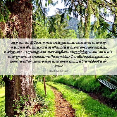 Picture 06 - எசேக்கியேல் 16:27 TAMIRV - ஆதலால், இதோ, நான் - Bible Verse Picture
