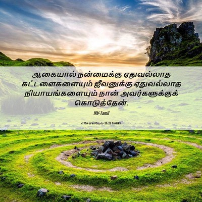 Picture 06 - எசேக்கியேல் 20:25 TAMIRV - ஆகையால் நன்மைக்கு - Bible Verse Picture