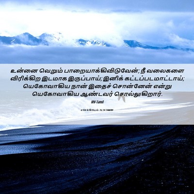 Picture 06 - எசேக்கியேல் 26:14 TAMIRV - உன்னை வெறும் - Bible Verse Picture
