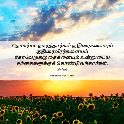 Picture 06 - எசேக்கியேல் 27:14 TAMIRV - தொகர்மா - Bible Verse Picture