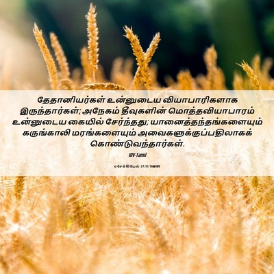 Picture 06 - எசேக்கியேல் 27:15 TAMIRV - தேதானியர்கள் - Bible Verse Picture
