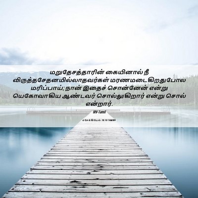 Picture 06 - எசேக்கியேல் 28:10 TAMIRV - மறுதேசத்தாரின் - Bible Verse Picture