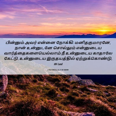 Picture 06 - எசேக்கியேல் 3:10 TAMIRV - பின்னும் அவர் - Bible Verse Picture