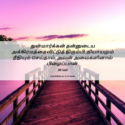 Picture 06 - எசேக்கியேல் 33:19 TAMIRV - துன்மார்க்கன் - Bible Verse Picture