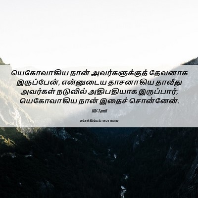 Picture 06 - எசேக்கியேல் 34:24 TAMIRV - யெகோவாகிய நான் - Bible Verse Picture