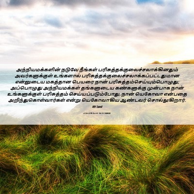 Picture 06 - எசேக்கியேல் 36:23 TAMIRV - அந்நியமக்களின் - Bible Verse Picture