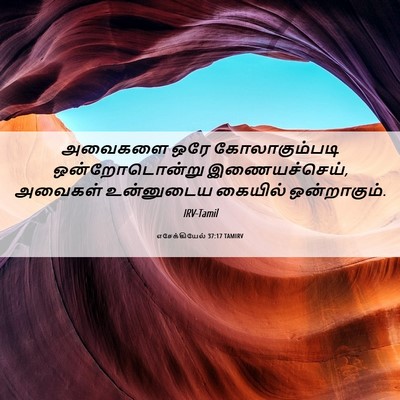 Picture 06 - எசேக்கியேல் 37:17 TAMIRV - அவைகளை ஒரே - Bible Verse Picture