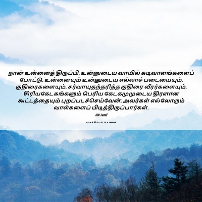 Picture 06 - எசேக்கியேல் 38:4 TAMIRV - நான் உன்னைத் - Bible Verse Picture